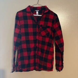 Wondershop Red and Black Plaid Pajama Top